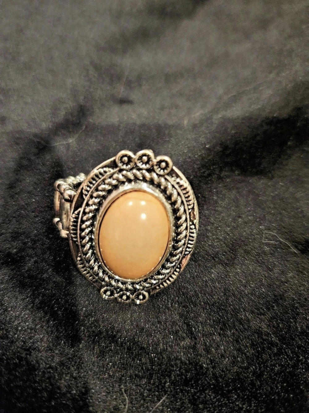 Oval Brown Stone Statement Ring